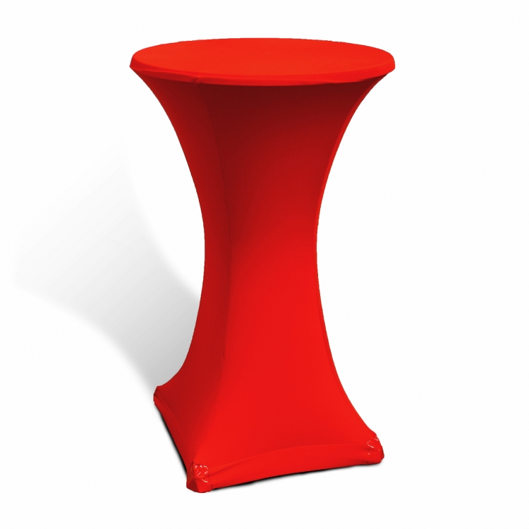 Pokrowiec stretch na stolik koktajlowy 70 cm czerwony