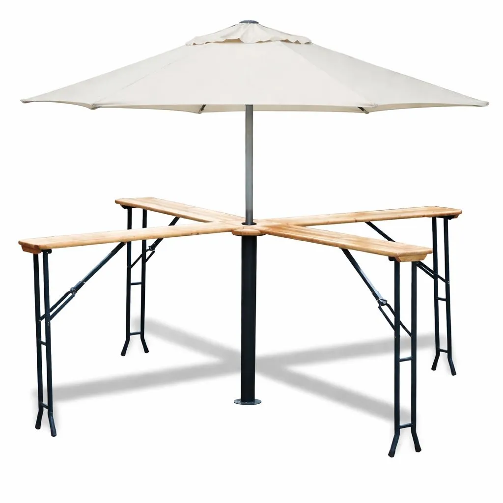 Wysoki stół krzyż z parasolem